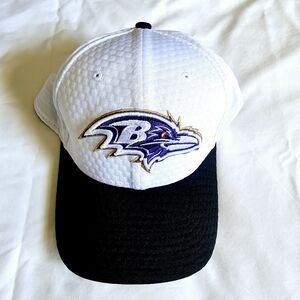 Ravens White and Black Cap with Team Logo Medium Large